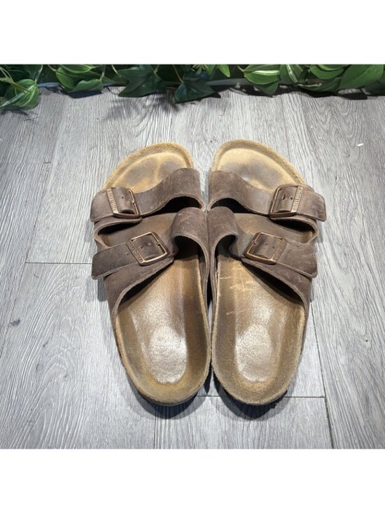 Birkenstock Arizona Soft Footbed Sandal Men size 44 Habana Oiled Leather main image 11